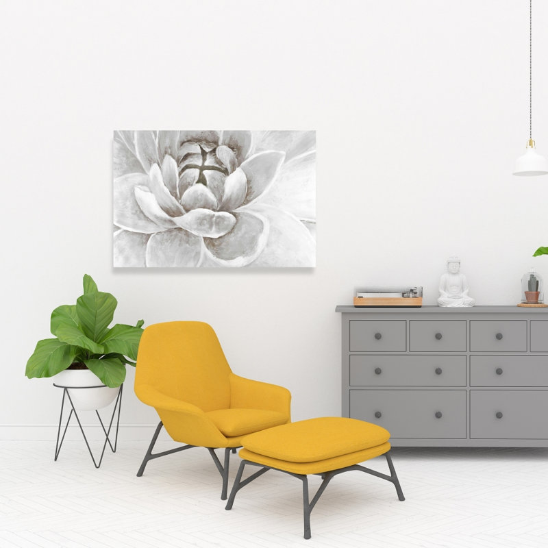 Délicat chrysanthème blanc - Toile botanique pour la décoration intérieure