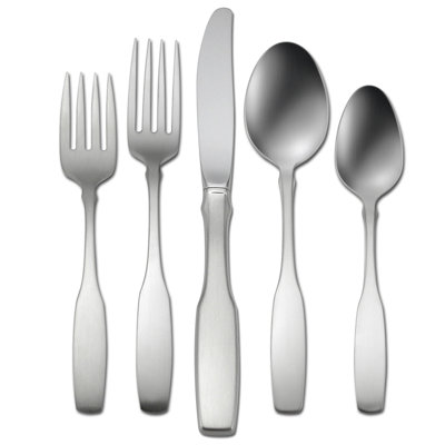 Oneida Paul Revere 5 Piece Flatware Set, 18/10 Stainless Steel, Service for 1