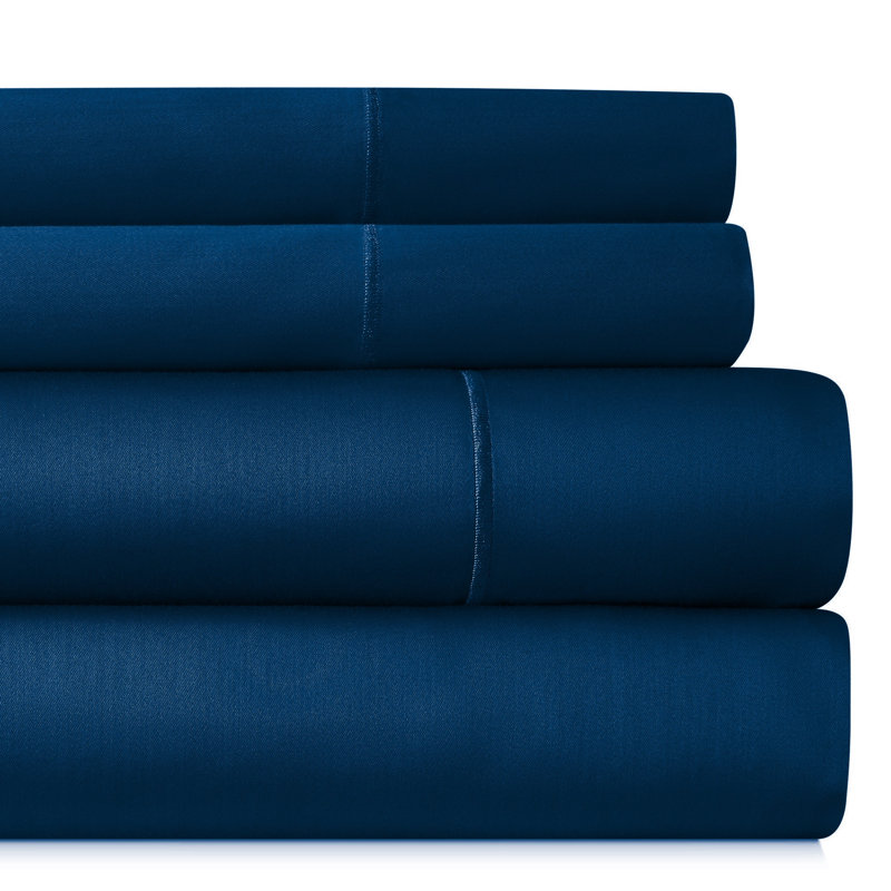 Denim Queen Egyptian Cotton Polyester Blend Sheet Set