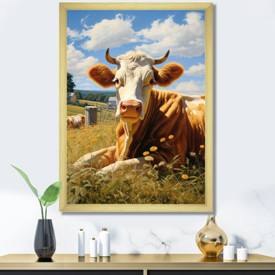 Vache contente - impressions sur toile animaux