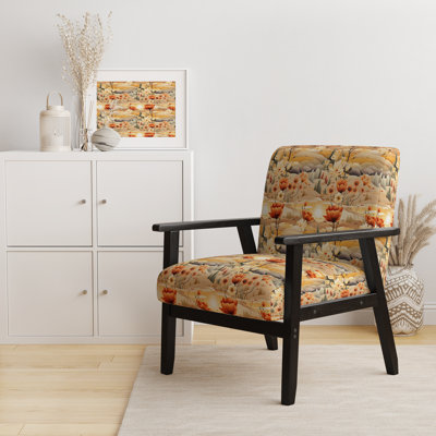 Fauteuil de chalet rembourré beige