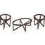Table basse ronde en verre transparent avec base en bois massif, style simple et moderne, cerisier, grattoir, assemblage et nettoyage facile, capacité de charge de 250 lb et livres de 22,01 po x 22,01 po