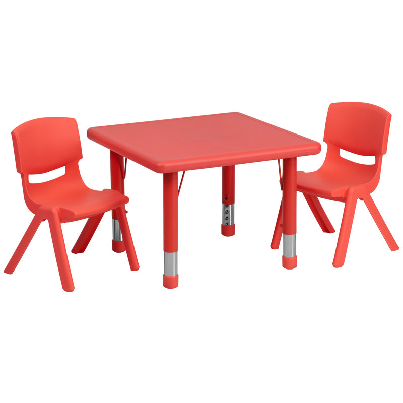 Ensemble de tables d'activités Goddard, Rouge
