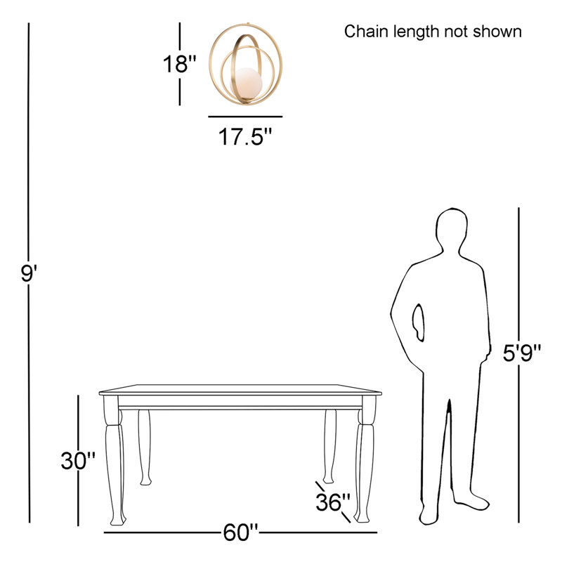 Elidge 1 - Light Single Pendant, Satin Brass