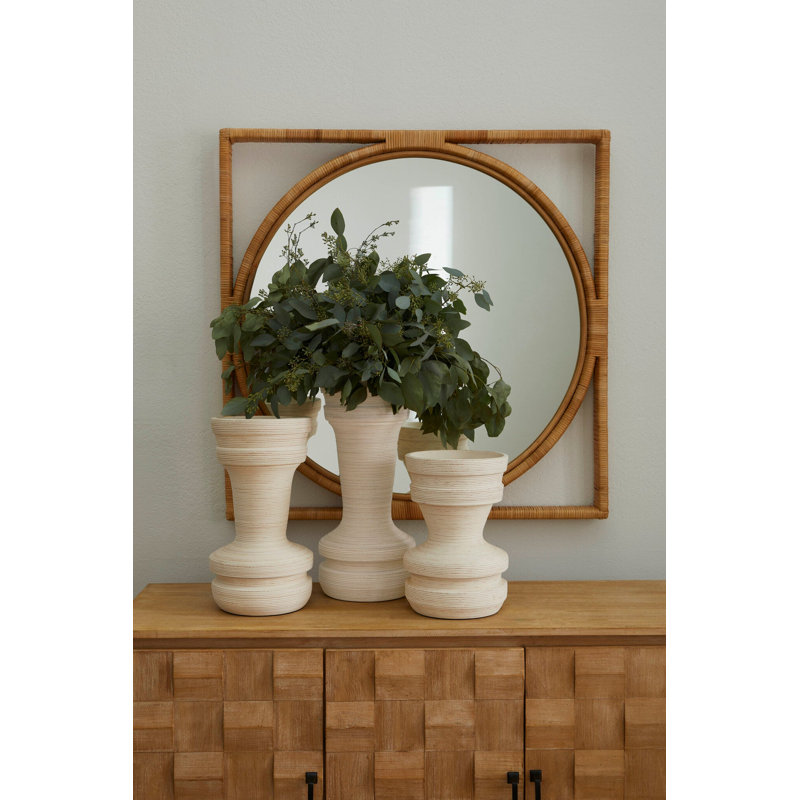 Taras Handcrafted Ceramic Table Vase, 15" H x 8" W x 8" D