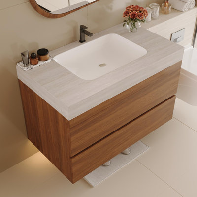 Single Bathroom Vanity with Sintered Stone Top