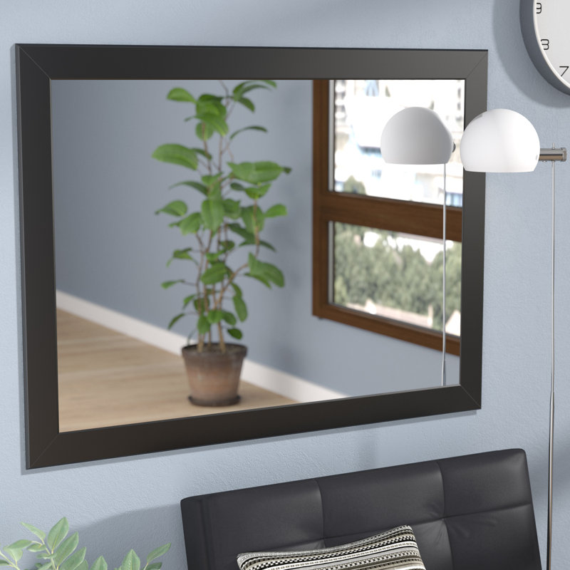 Gollu Engineered Wood Mirror, 24" x 48", Black 