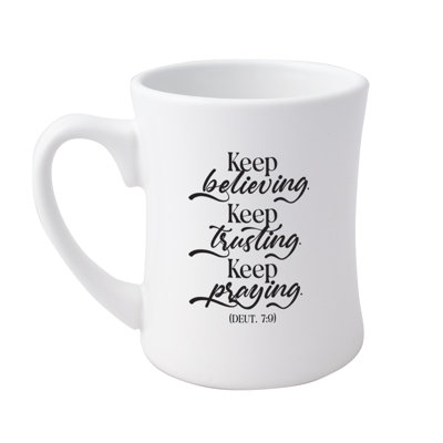Keep Believing Designer Coffeehouse Mug, 19oz