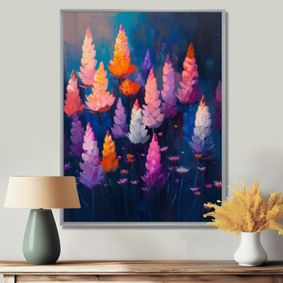 «Rose Blue Flower Cactus Grace I», impression d'art mural cactus floral