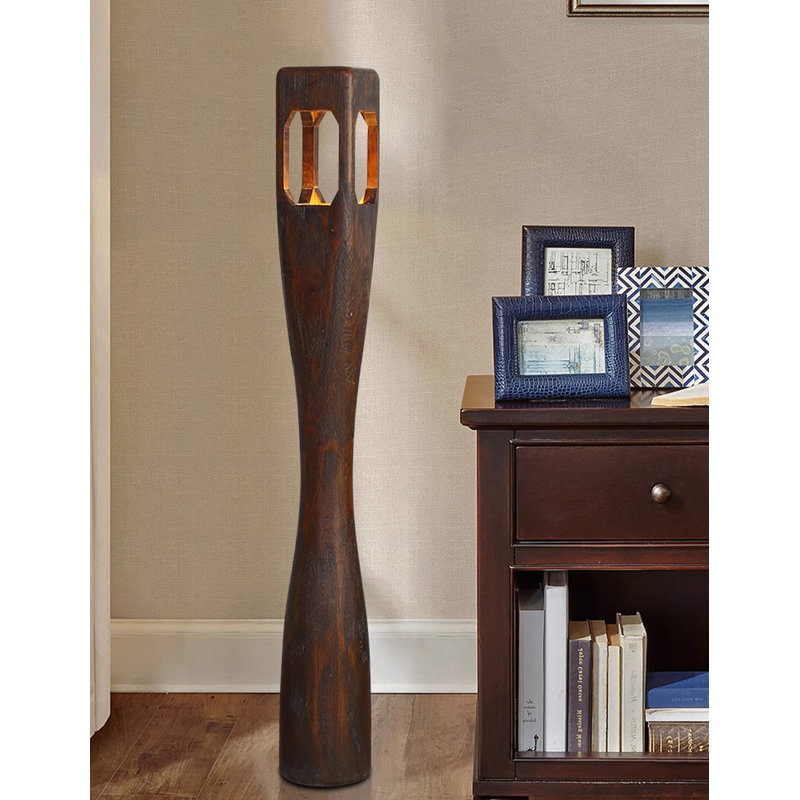 Lampe sur pied en bois de bouleau Minimalist