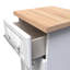 Fully Assembled St. George 3 Drawer Bedside Table