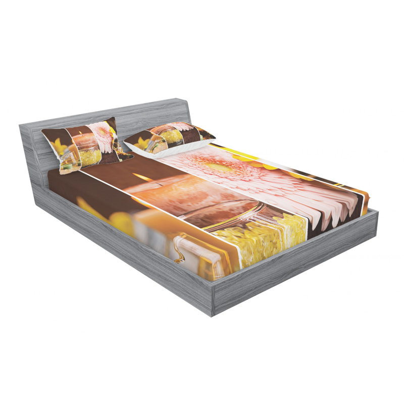 Diyanka Microfiber Sheet Set, Queen Sheet Set with Fitted Sheet