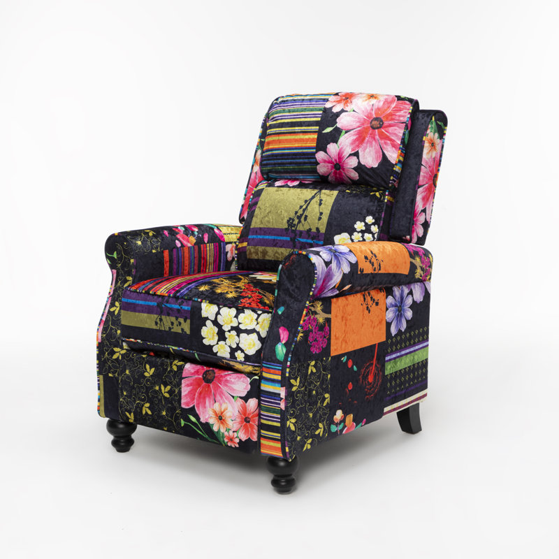 Mary Rowena Manual Recliner, Black