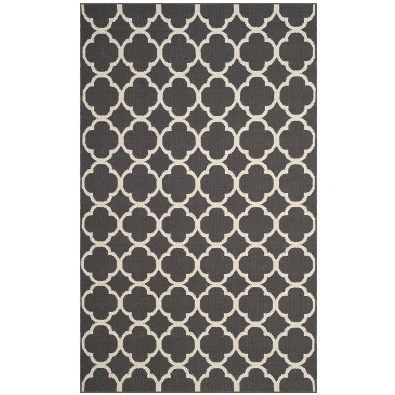 Desota Hand Woven Cotton Geometric Rug, Rectangle 2'6" x 4'
