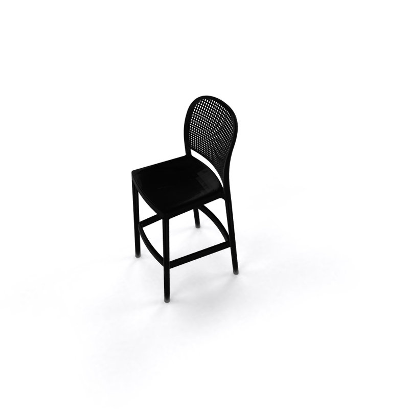 Tabouret de bar Panama, Noir