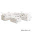 Canapé modulaire avec repose-pieds 6 pièces 6 pièces-321688281