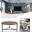 Table basse ronde 36 po avec cadre en bois