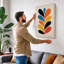 Geometric Symmetry Mid-Century - Wrapped Canvas-1248662404-1248662400