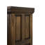 Armoire de bar rustique en bois forgé et porte en verre