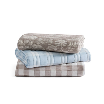 Jeté réversible en coton Martha Stewart Rory