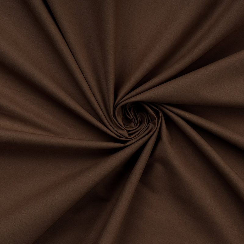 Dark Brown 100% Cotton Ranforce Single Fitted Sheet, 35.4 x 74.8 inches | 155 Thread Count, Machine Washable at 30°C | Soft, Durable & Breathable Bedding for Cozy Sleep Experience
