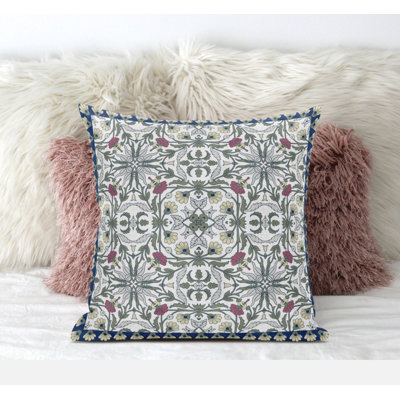 Blasford Paisley Faux Suede Reversible Throw Pillow