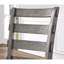 2 chaises d'appoint de salle à manger grises 2 pièces, dossier, siège en tissu rembourré, rustique brossé à 2 fils, placage de bois