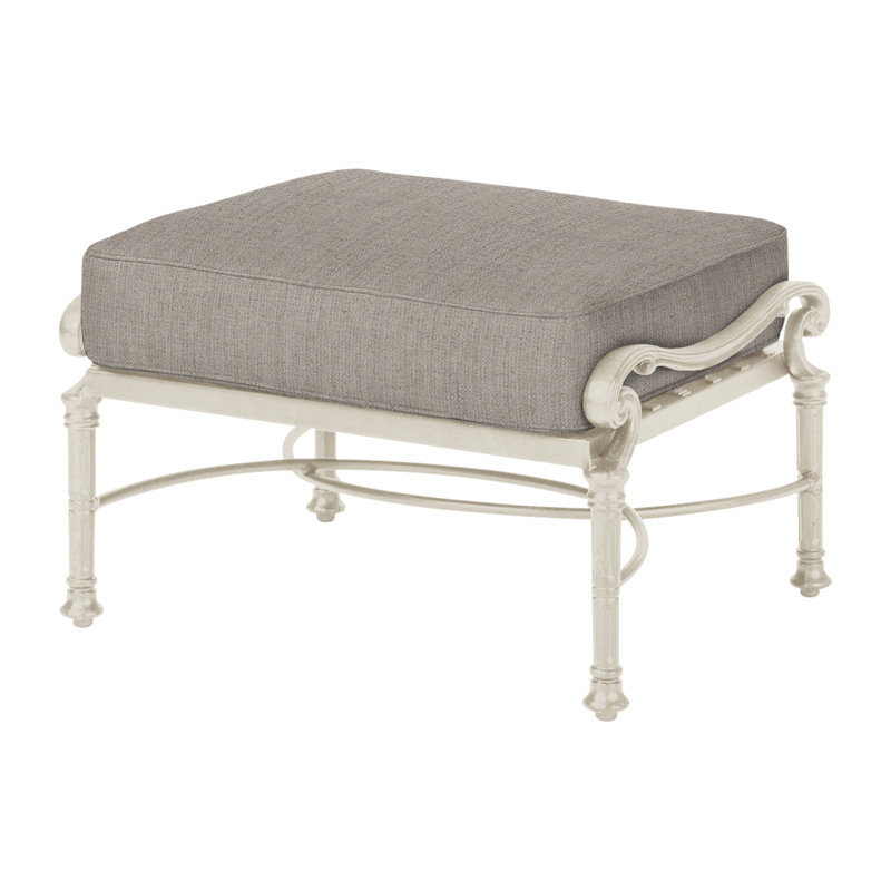 Florence Ottoman Frame with Cushions, Cast Ash Sunbrella® Plainweave, Desert Bronze