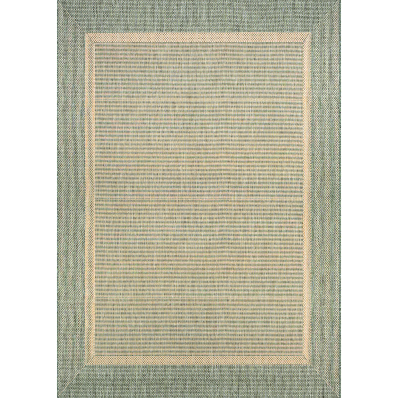 Tapis intérieur / extérieur naturel tissé à plat Leja, Rectangle 2 pi x 3 pi 7 po