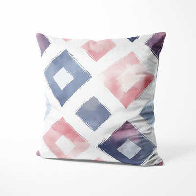 Coussin Modern Modern - Coussin imprimé zigzags rouges