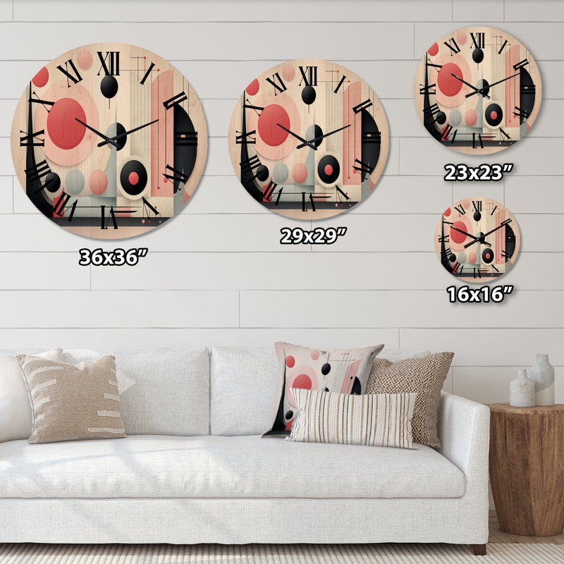 Edgecombe Solid Wood Wall Clock, Medium