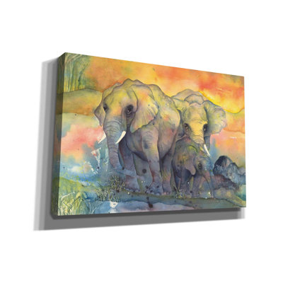«Elephants Crop» par Chris Paschke - impression sur toile tendue