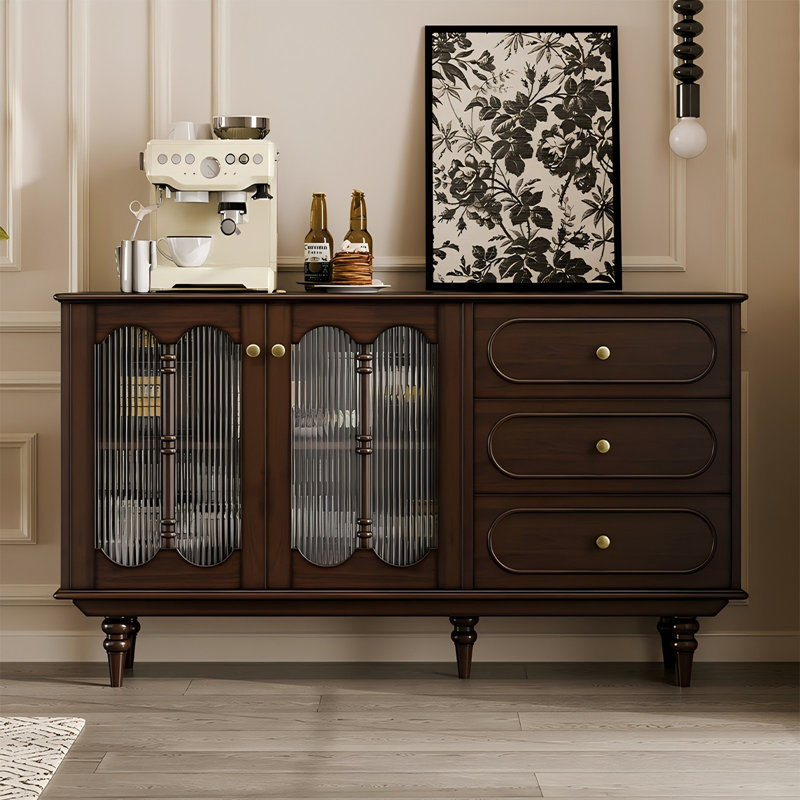 Buffet 55,12 po cerise noire rétro