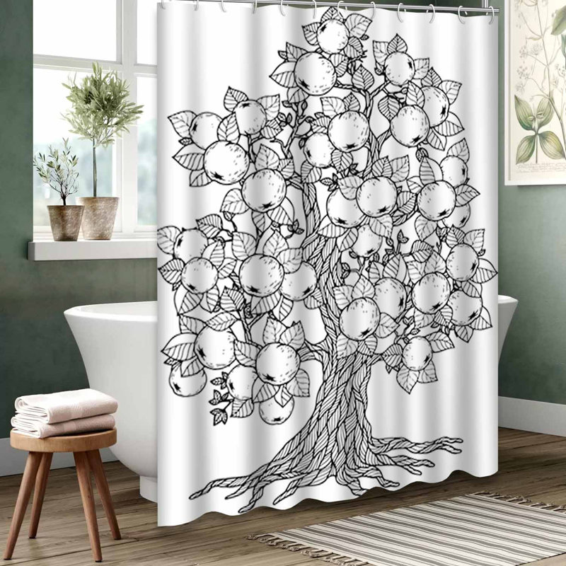 Rideau de douche transparent transparent, rideaux de douche pour la salle de bain avec 12 crochets, 72" L x 78" W