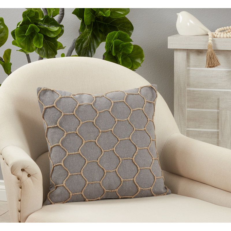 Tori Embroidered Cotton Pillow Cover