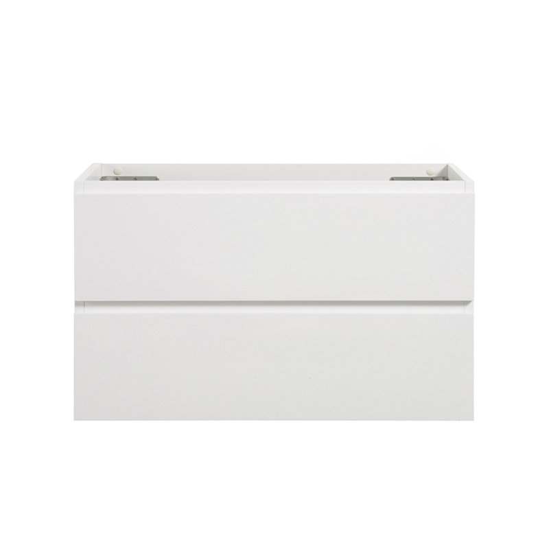 Armoire murale SANS lavabo, avec deux tiroirs, pré-assemblée, Blanc, 36"