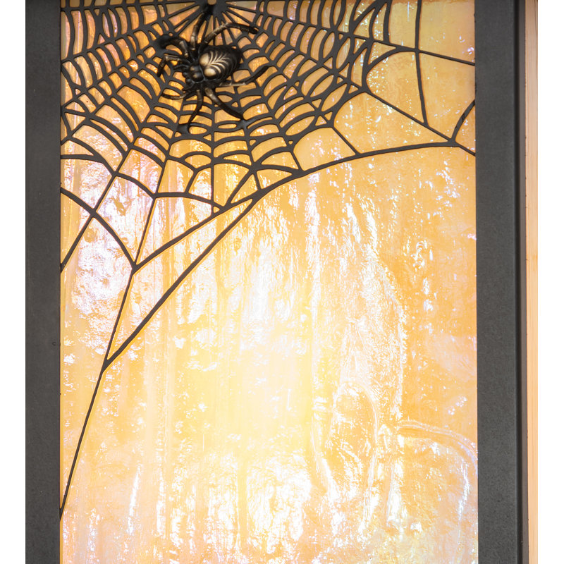 9" Wide Seneca Spider Web Wall Sconce