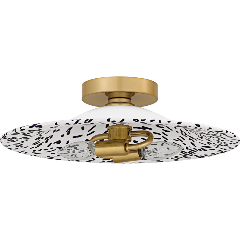 Indigo 2-Light Light Gold Flush Mount