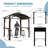 8X5FT Grill Gazebo Steel, For Outdoor Use With Double Galvanized Steel Roof & Side Shelves (Brown)-123219046