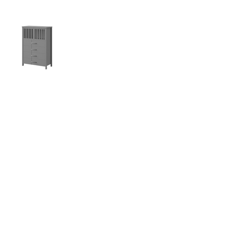 Chariti 90cm W 4 - Drawer Chest of Drawers, Grey
