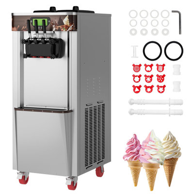 High Output 9.2-10.5 Gal/Hr Commercial Soft Serve Ice Cream Maker