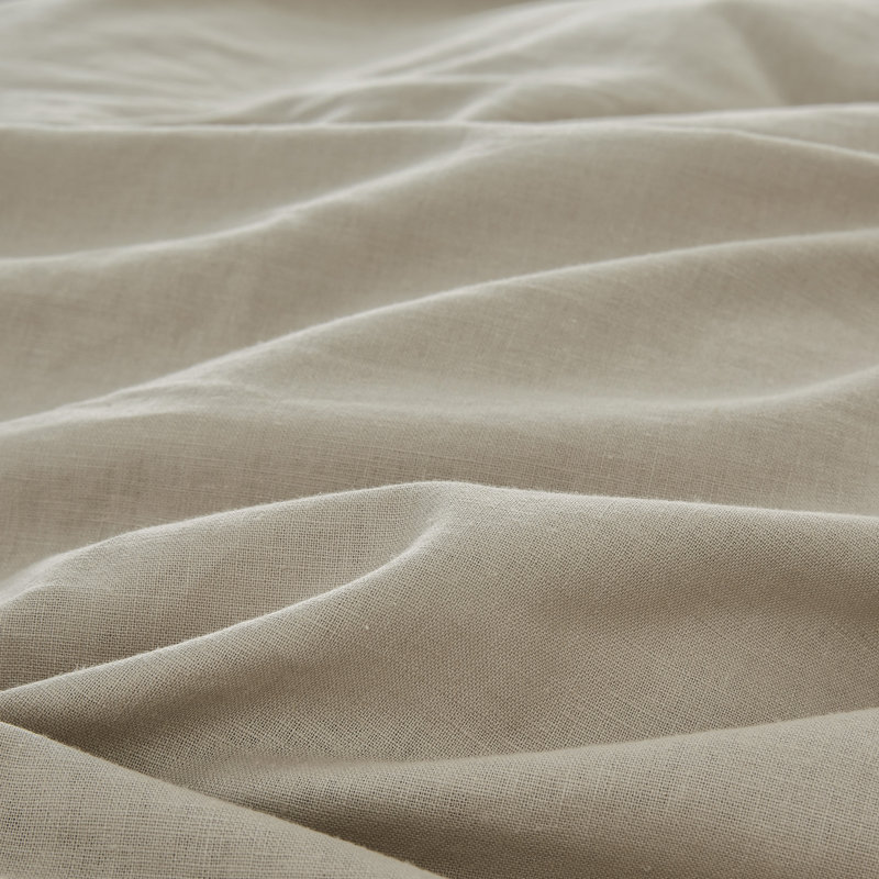 Linen Cotton Flat Sheet(Khaki,Twin), Khaki, Twin