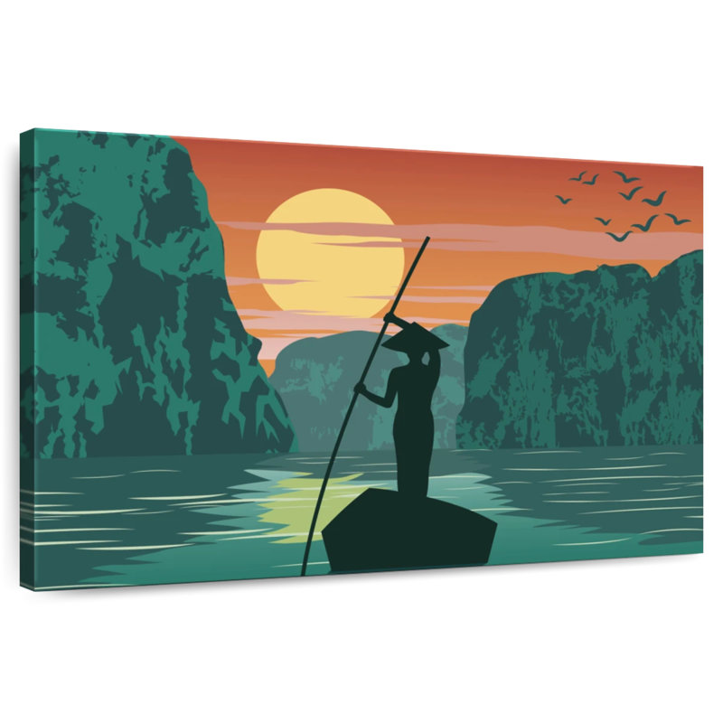 Alvord Canoe In Ha Long Bay, 26" H x 39" W