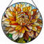Panneau de vitrail à motif floral-965990064