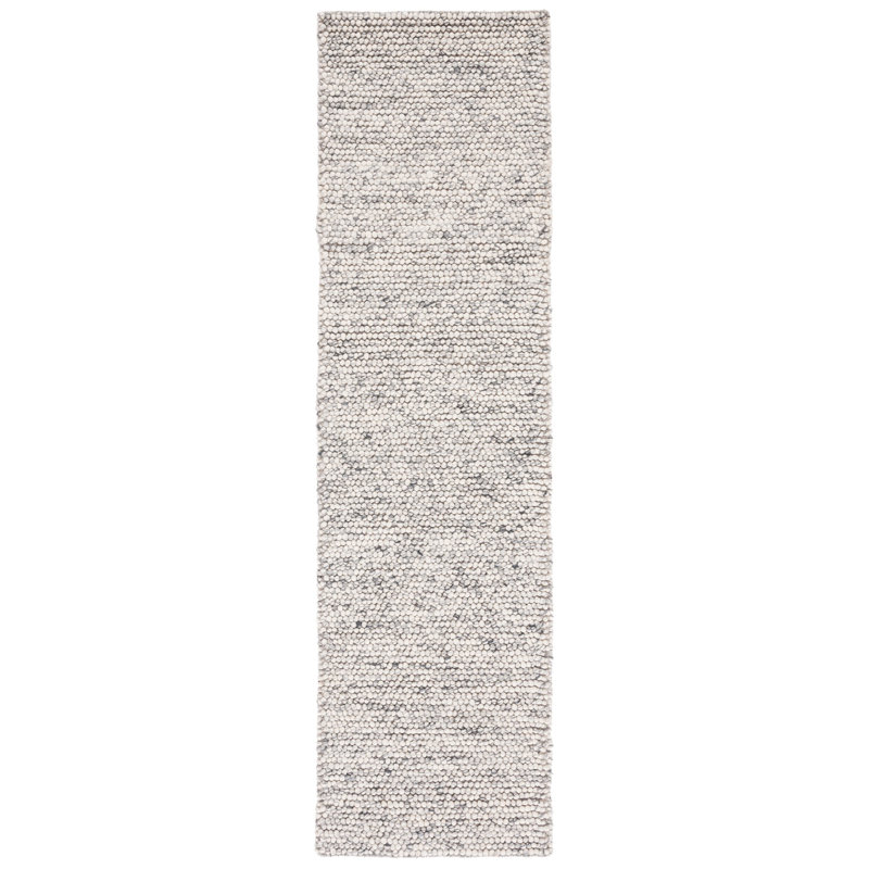 Elle Handmade Light Grey / Ivory Rug, Runner 2'3" x 10'