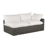 Montecito 75.25" Wide Outdoor Wicker Left Hand Facing Loveseat with Cushions