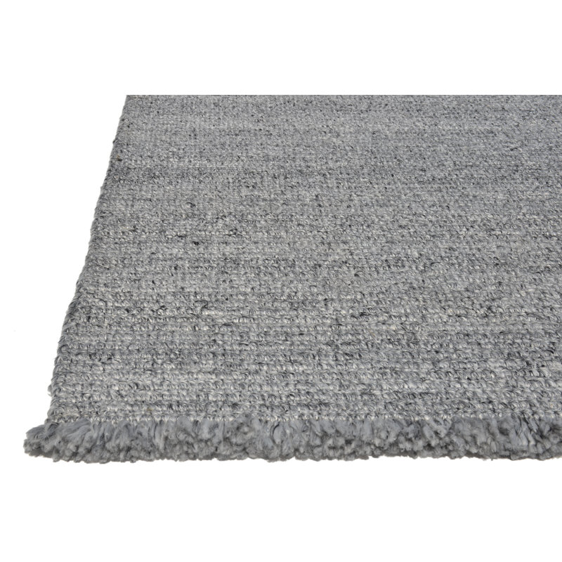 Tapis argenté tissé à la main Deantwan, Rectangle 5 x 8