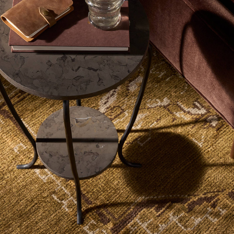 Nina End Table-Grey Italian Marble