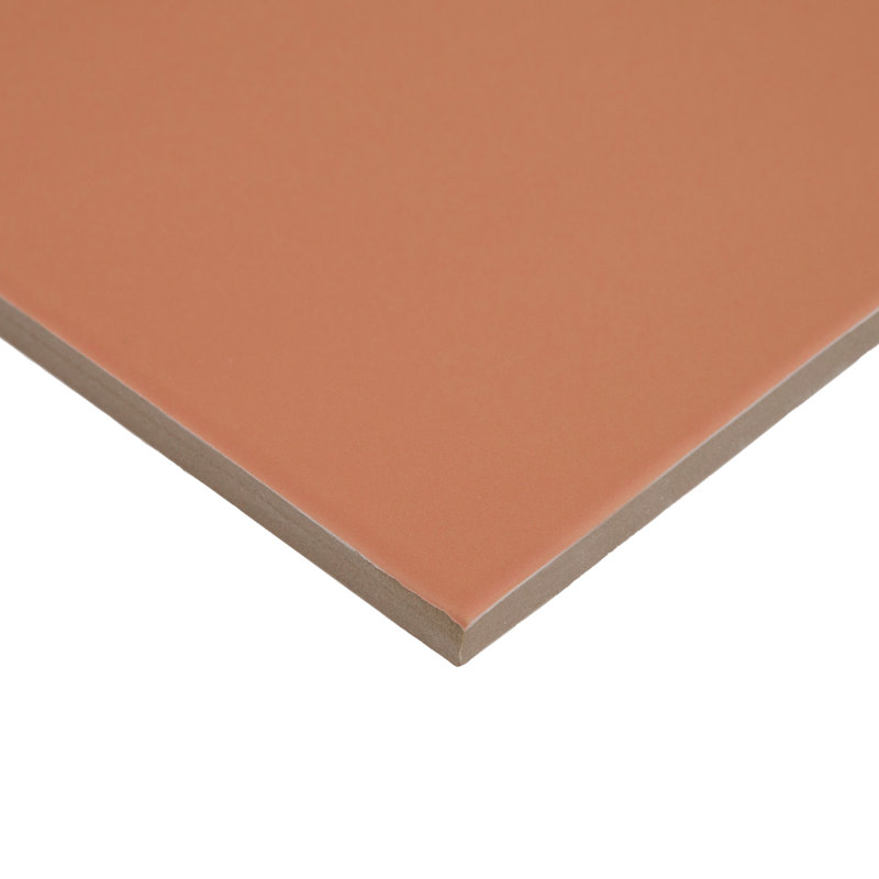 Carreau de porcelaine simple 5 "x 5" Reborn, Brun