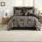 Elegant 8pcs Cal King Bedding Sets, Polyester Jacquard Comforter For Year-round Use